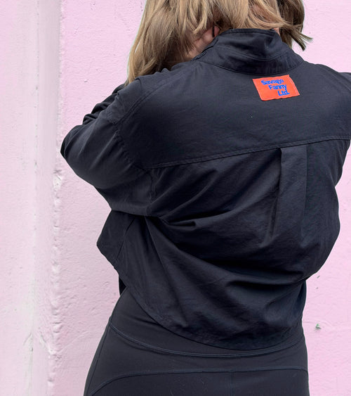 The Cropped Tie-Front Utility Jacket / Shirt