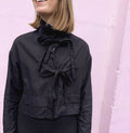 The Cropped Tie-Front Utility Jacket / Shirt