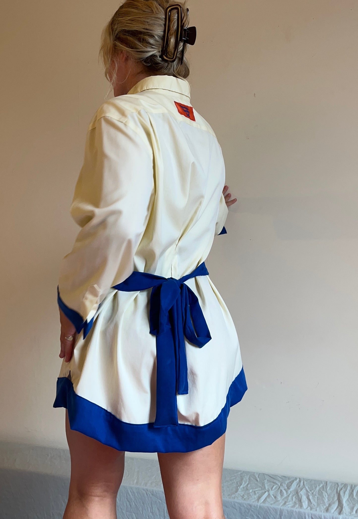 Vassiliki dress in Yellow & Blue - One of a Kind