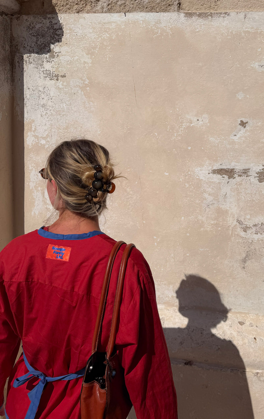 The Terracotta Red Wrap Blouse